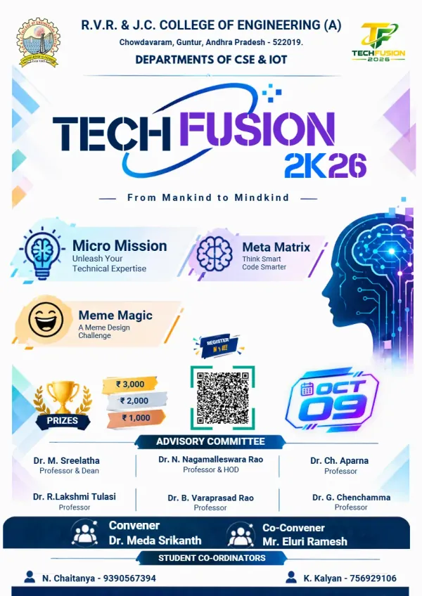 TECHFUSION 2K26 Official Event Poster